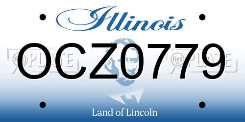 OCZ0779 Illinois License Plate