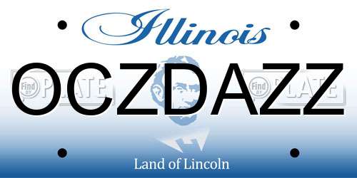 OCZDAZZ Illinois License Plate