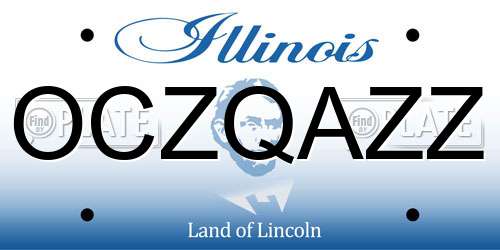 OCZQAZZ Illinois License Plate