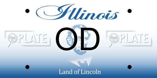 OD Illinois License Plate