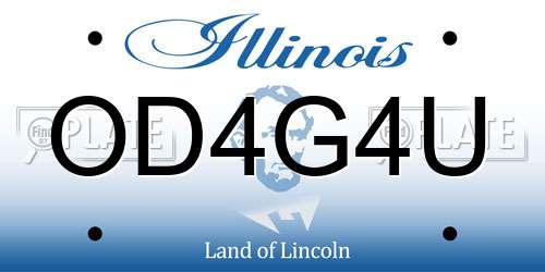 OD4G4U Illinois License Plate
