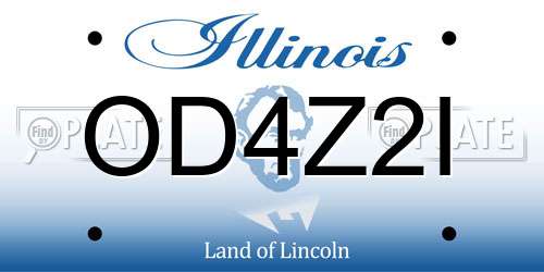 OD4Z2I Illinois License Plate