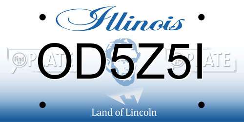 OD5Z5I Illinois License Plate