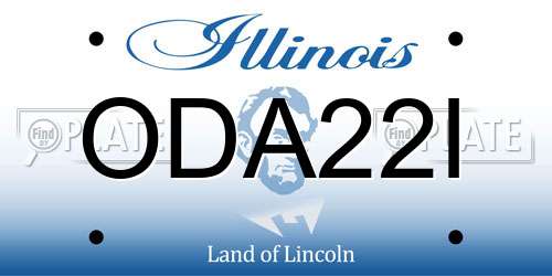 ODA22I Illinois License Plate