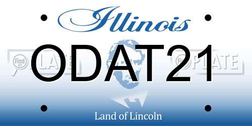 ODAT21 Illinois License Plate