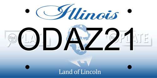 ODAZ21 Illinois License Plate