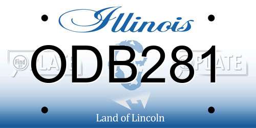 ODB281 Illinois License Plate