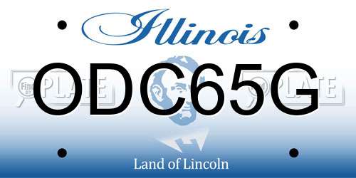 ODC65G Illinois License Plate