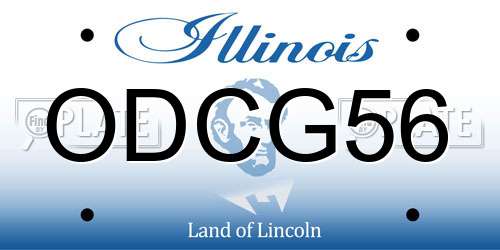 ODCG56 Illinois License Plate