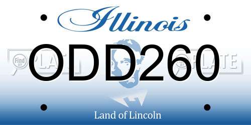 ODD260 Illinois License Plate