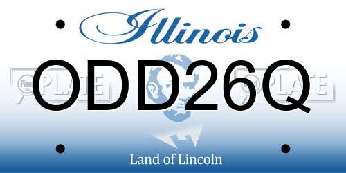 ODD26Q Illinois License Plate