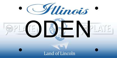 ODEN Illinois License Plate