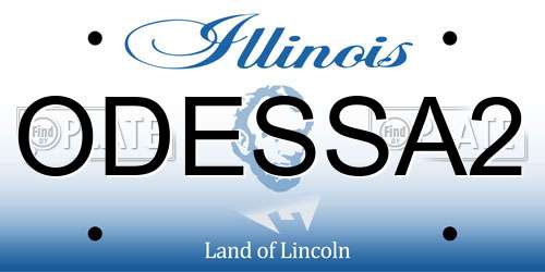 ODESSA2 Illinois License Plate