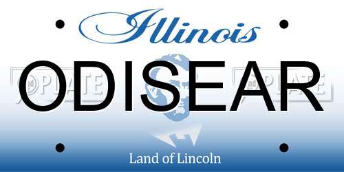 ODISEAR Illinois License Plate