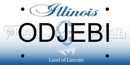 ODJEBI Illinois License Plate