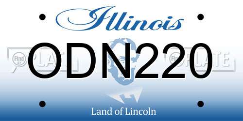 ODN220 Illinois License Plate