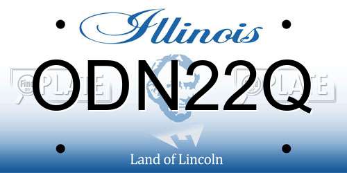 ODN22Q Illinois License Plate