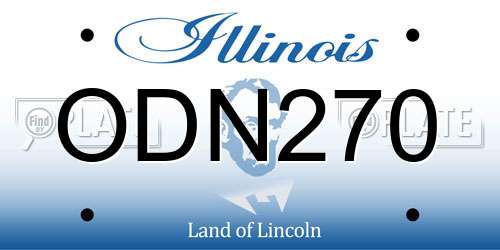 ODN270 Illinois License Plate