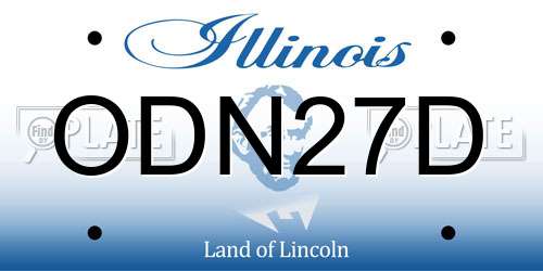 ODN27D Illinois License Plate