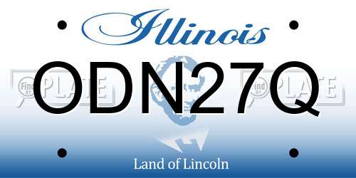 ODN27Q Illinois License Plate
