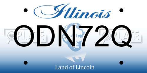 ODN72Q Illinois License Plate