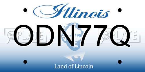 ODN77Q Illinois License Plate
