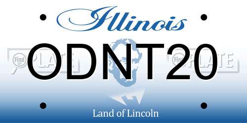 ODNT20 Illinois License Plate