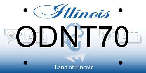 ODNT70 Illinois License Plate