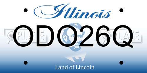 ODO26Q Illinois License Plate