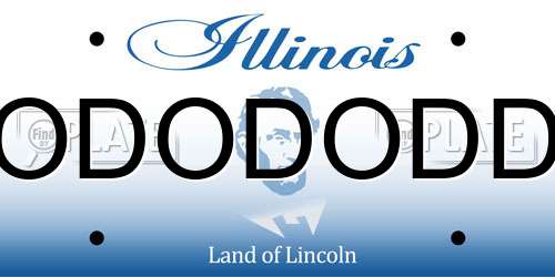ODODODD Illinois License Plate