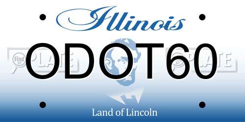 ODOT60 Illinois License Plate