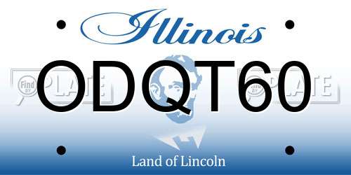 ODQT60 Illinois License Plate