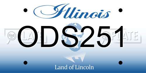 ODS251 Illinois License Plate