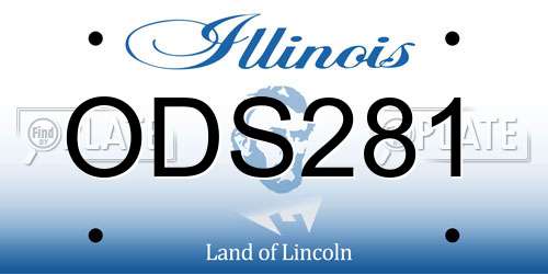ODS281 Illinois License Plate