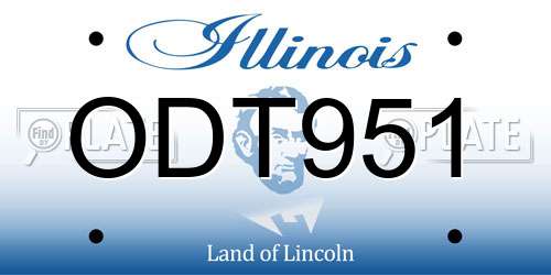 ODT951 Illinois License Plate