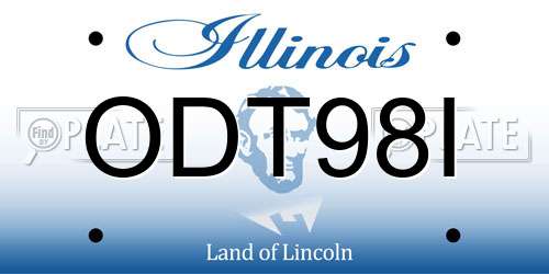 ODT98I Illinois License Plate