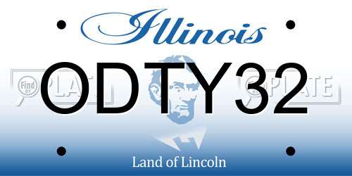 ODTY32 Illinois License Plate
