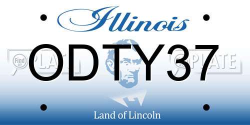 ODTY37 Illinois License Plate