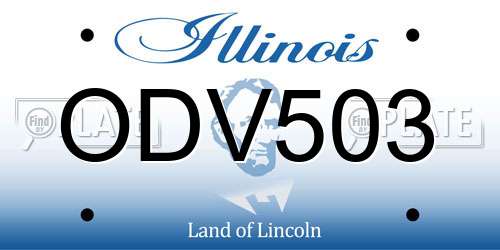 ODV503 Illinois License Plate
