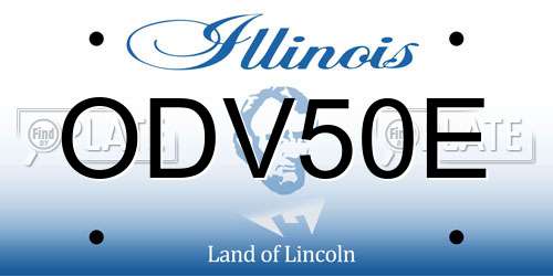 ODV50E Illinois License Plate