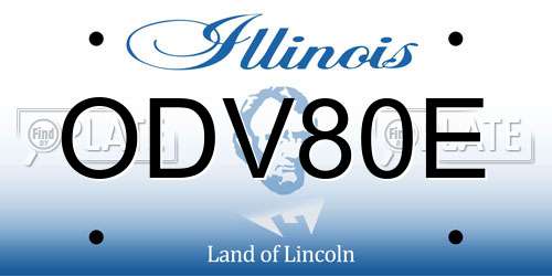 ODV80E Illinois License Plate