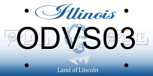 ODVS03 Illinois License Plate