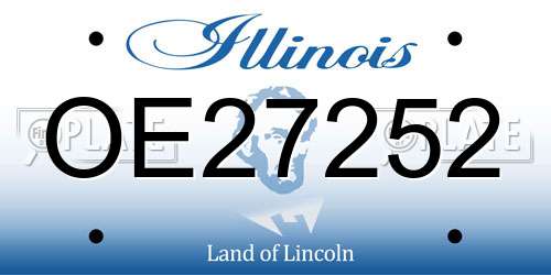 OE27252 Illinois License Plate