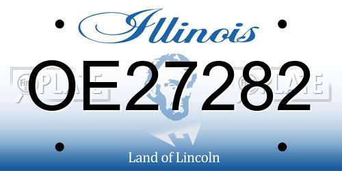 OE27282 Illinois License Plate