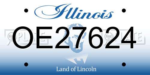 OE27624 Illinois License Plate