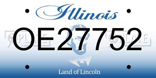 OE27752 Illinois License Plate