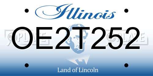 OE2T252 Illinois License Plate