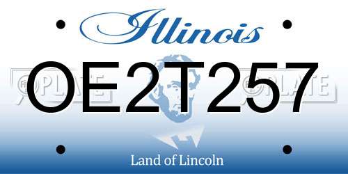 OE2T257 Illinois License Plate