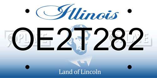 OE2T282 Illinois License Plate