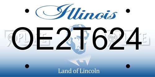 OE2T624 Illinois License Plate
